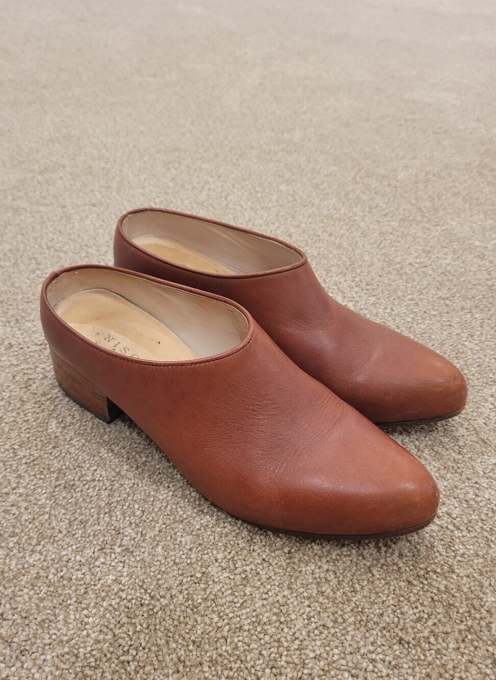 Nisolo Womens Leather Block Heel Mule Size 6